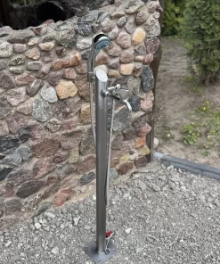 Vandens kolonėlė su dušu, apvali